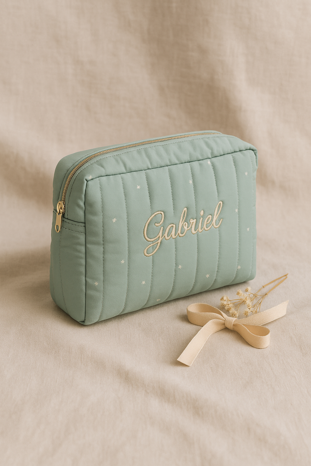 Neceser verde menta 24x18x8 cm