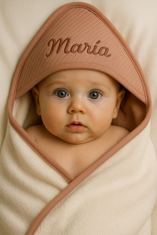 Toalla de baño con capucha personalizada – 100% Algodón (75x75 cm)