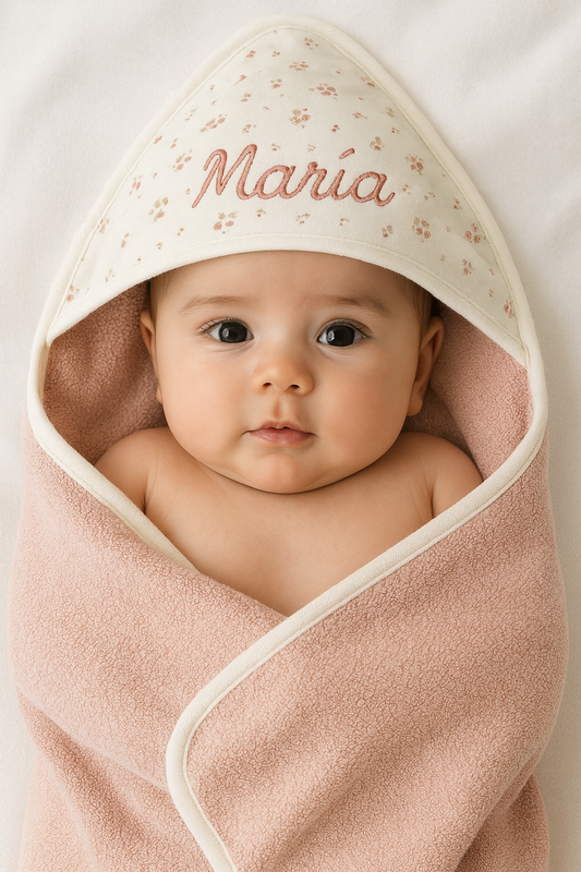Toalla de baño con capucha personalizada – 100% Algodón (75x75 cm)