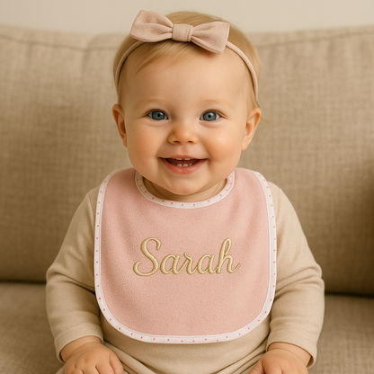 Pack 3 baberos de rizo personalizados con el nombre