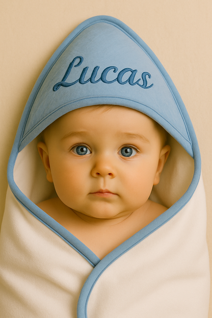 Toalla de baño con capucha personalizada – 100% Algodón (75x75 cm)