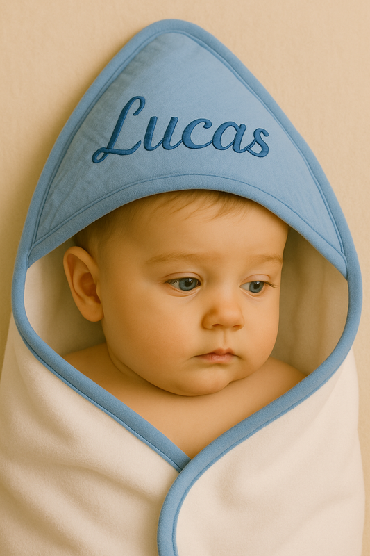 Toalla de baño con capucha personalizada – 100% Algodón (75x75 cm)